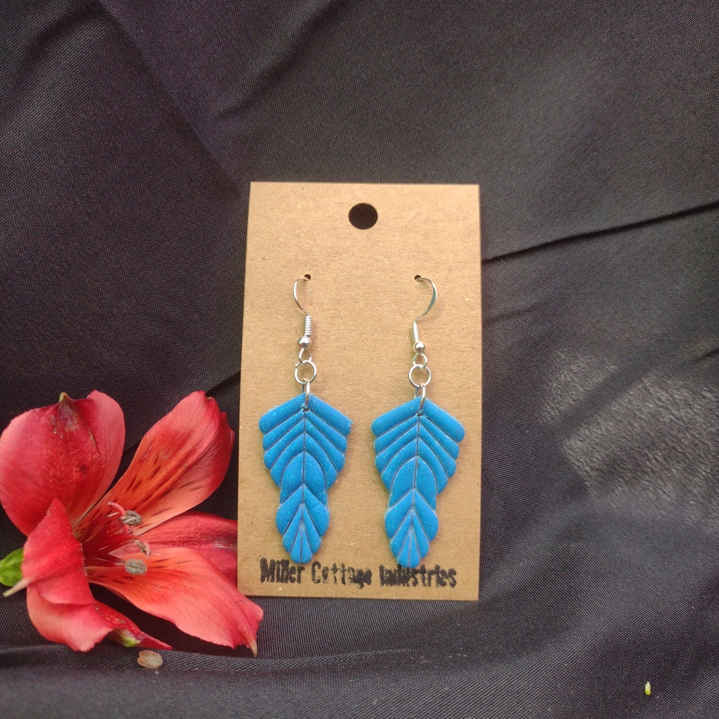 Art Deco blue feathers