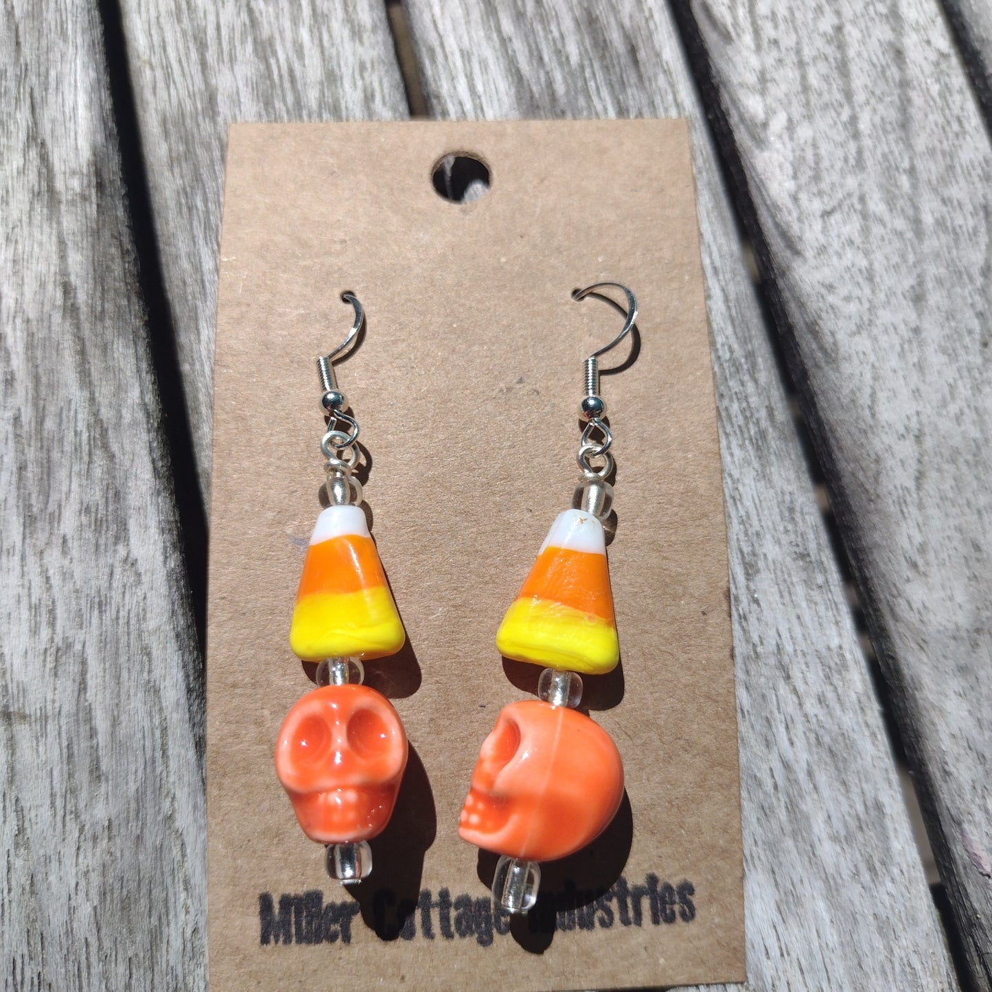 Orange candy corn skulls