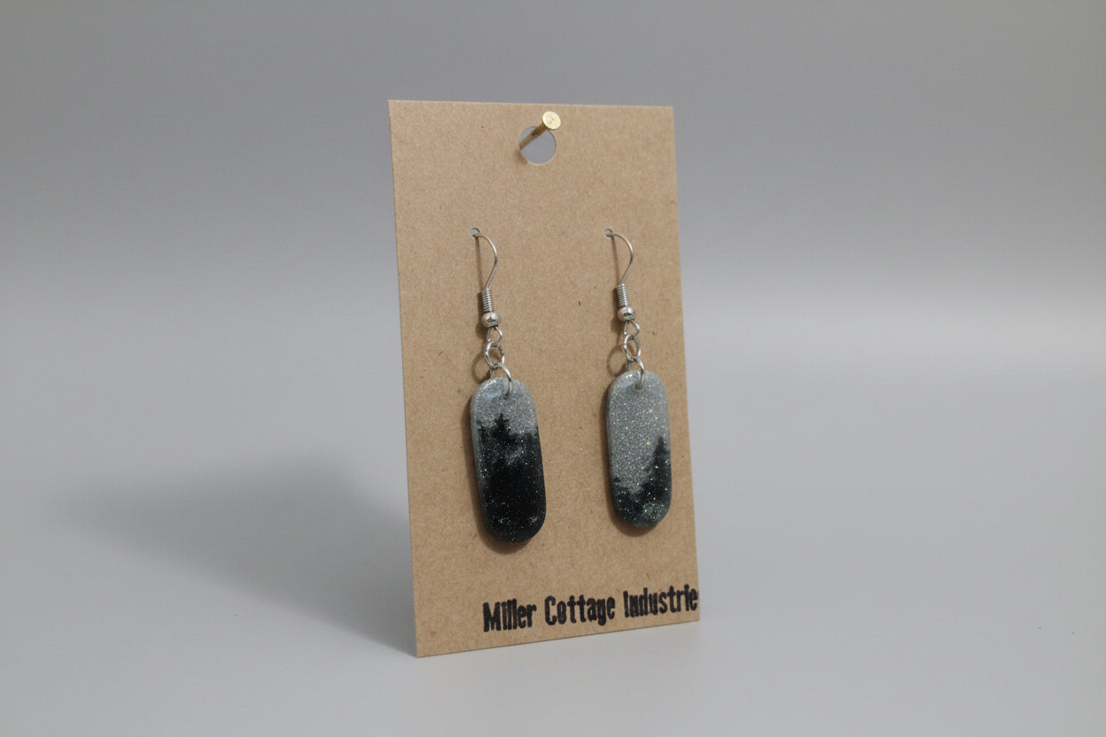 Silver and green forest dangle