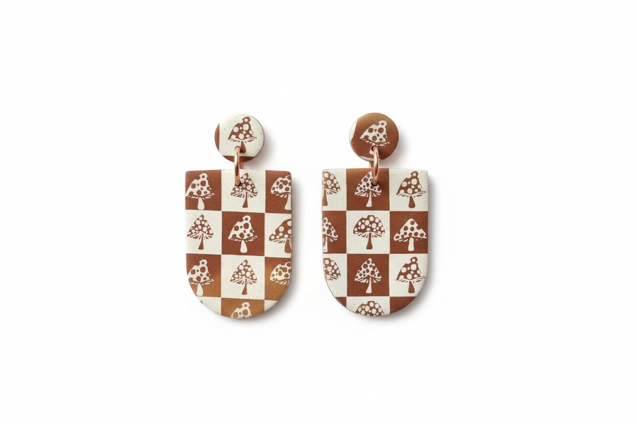 Mushroom print dangle