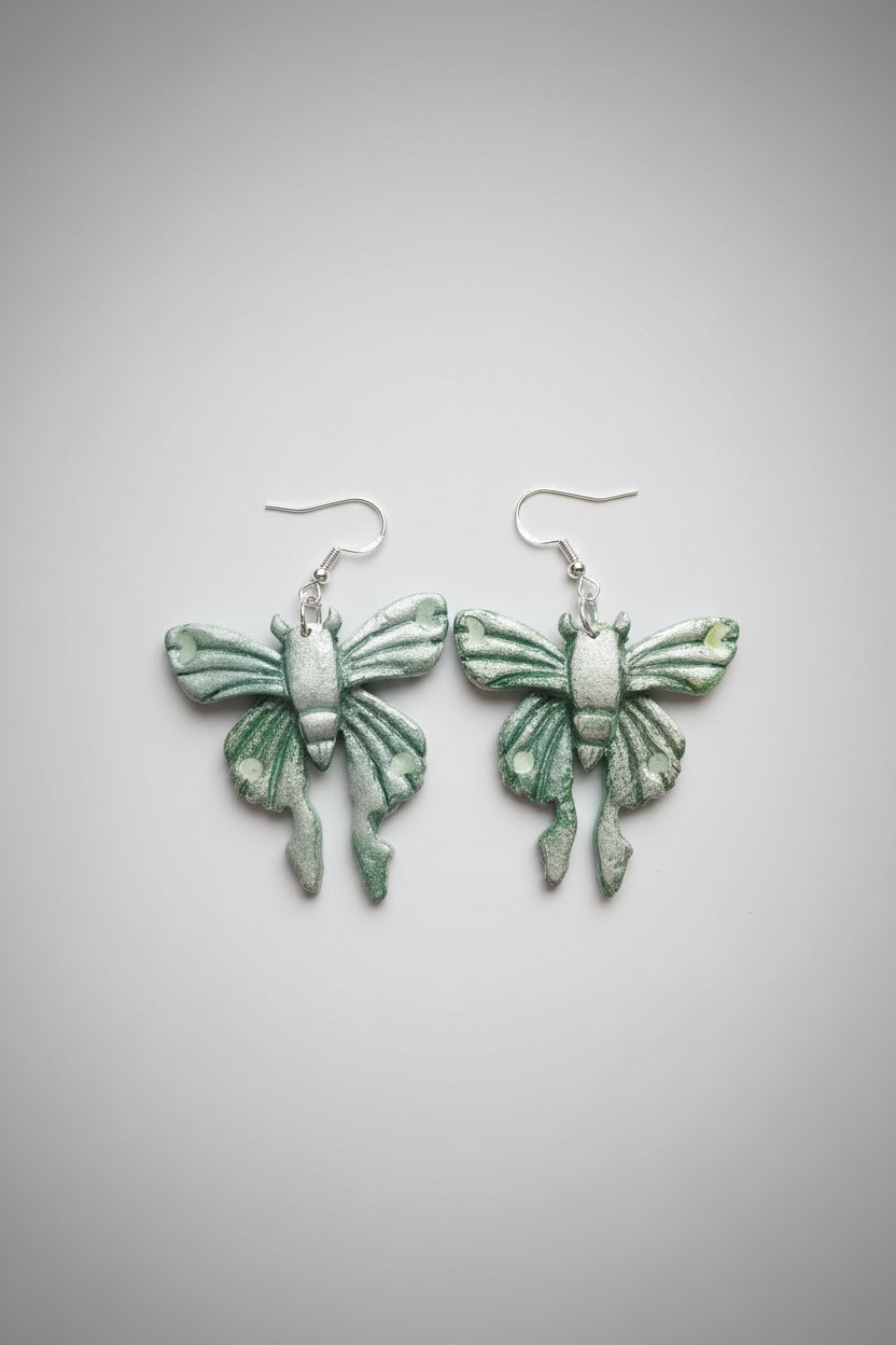 Green and silver LUNA moth