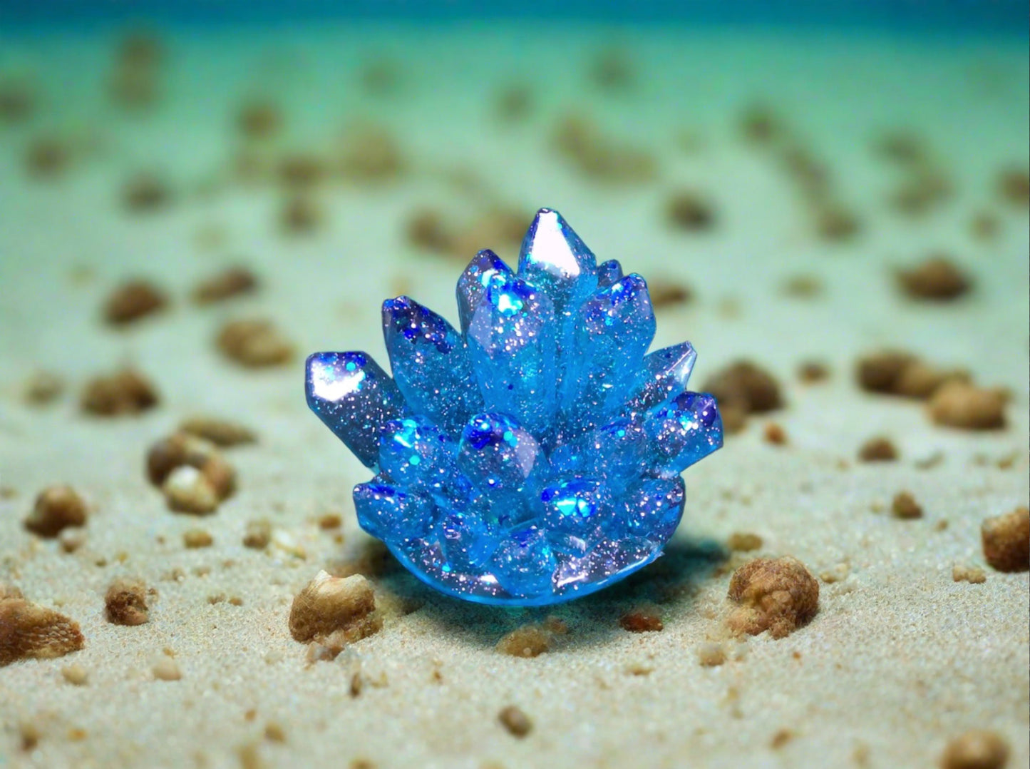 small blue crystal