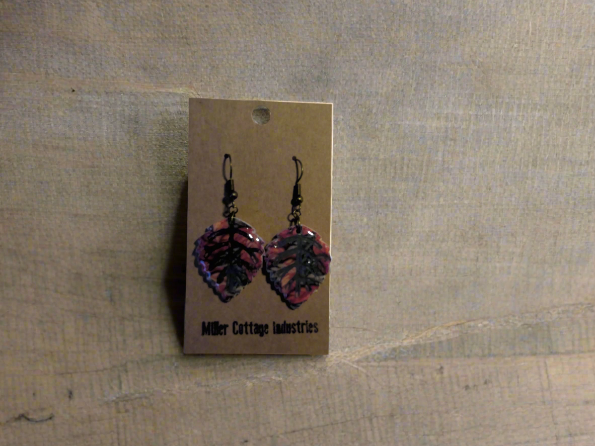 embroidered leaves leaf 2