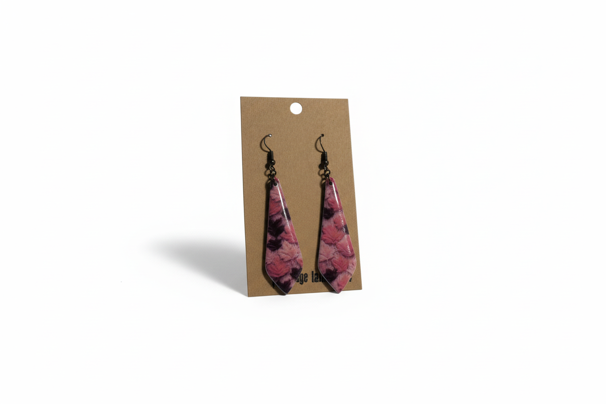 embroidered leaves dangle