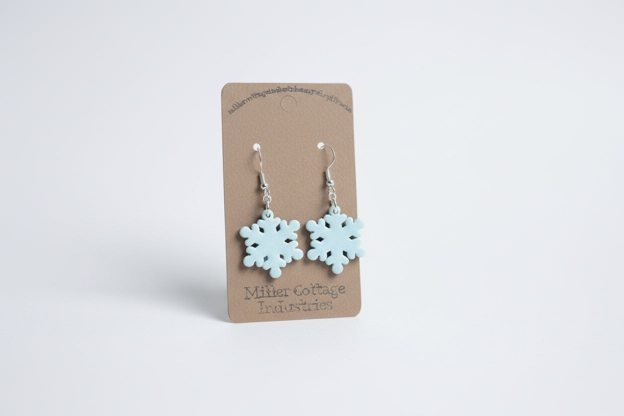 Iridescent snowflakes