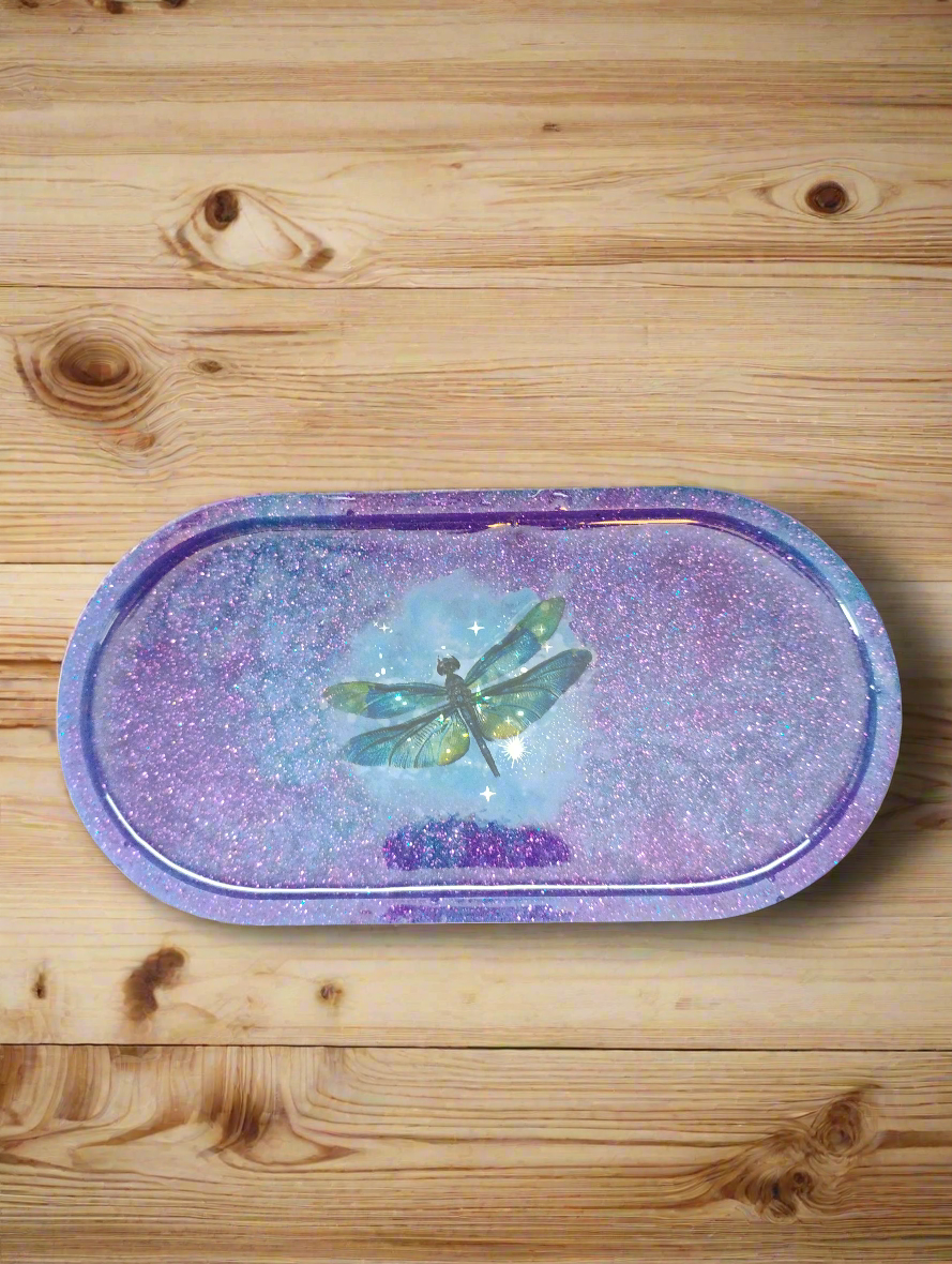 Purple dragonfly tray
