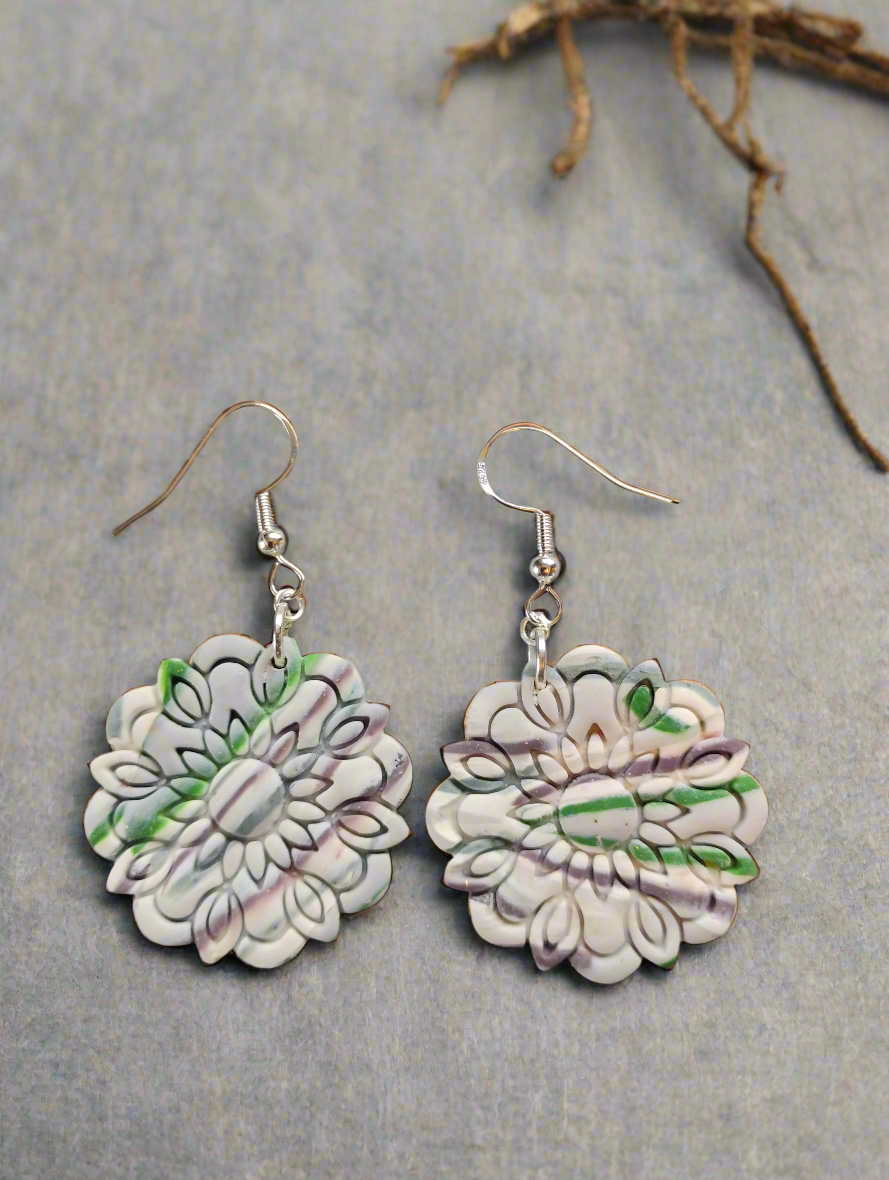 Green and purple flower