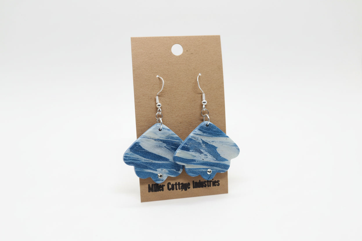 Blue and sparkling swirls with rhinestones