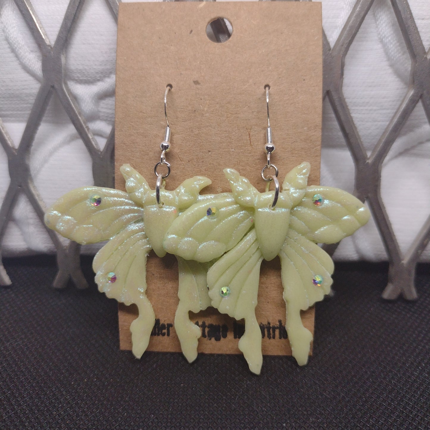 Lunar moths in silver