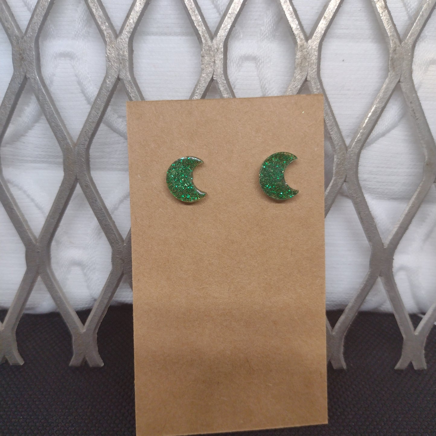 Green glitter moons