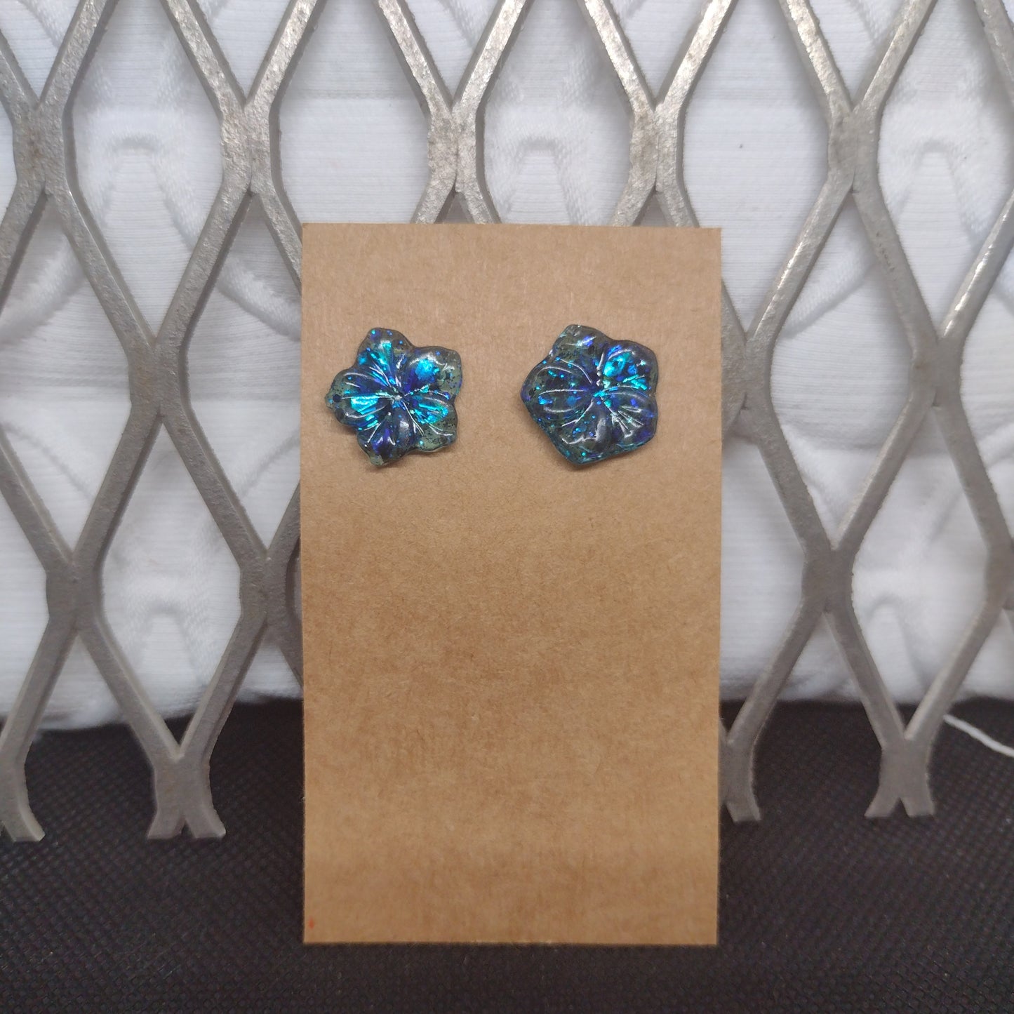 Sparkle blue hibiscus flower