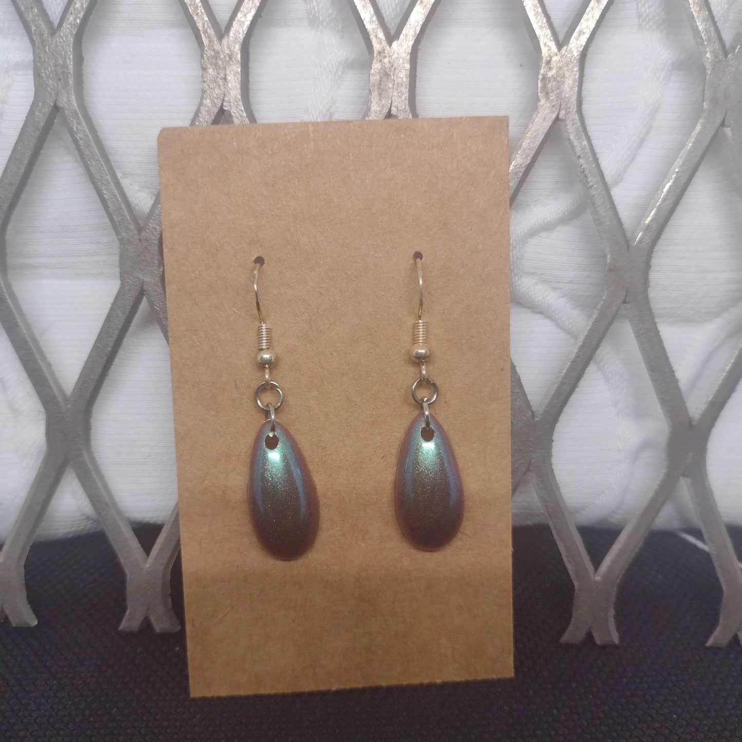 Chrome tear drop dangle