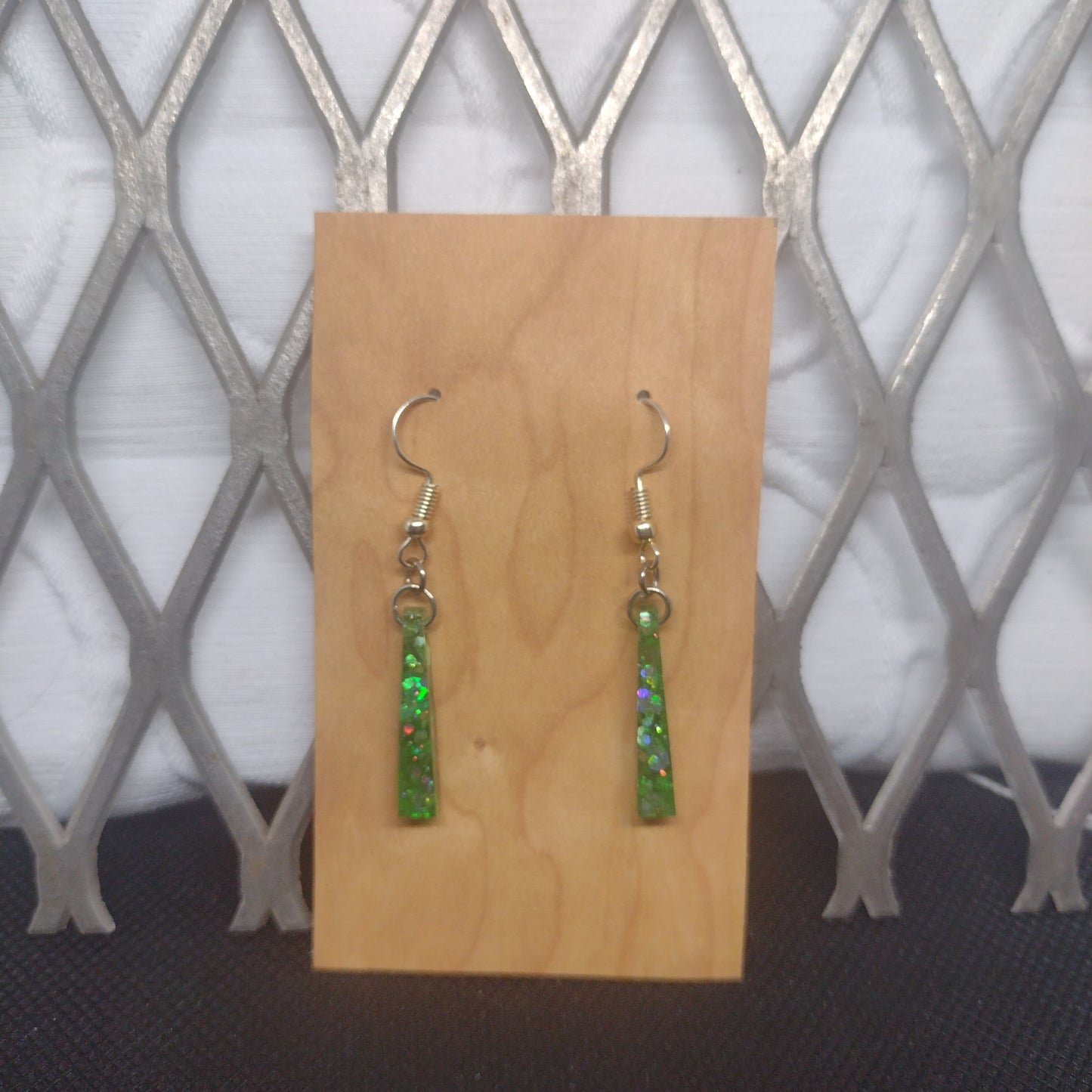 Green glitter dangle