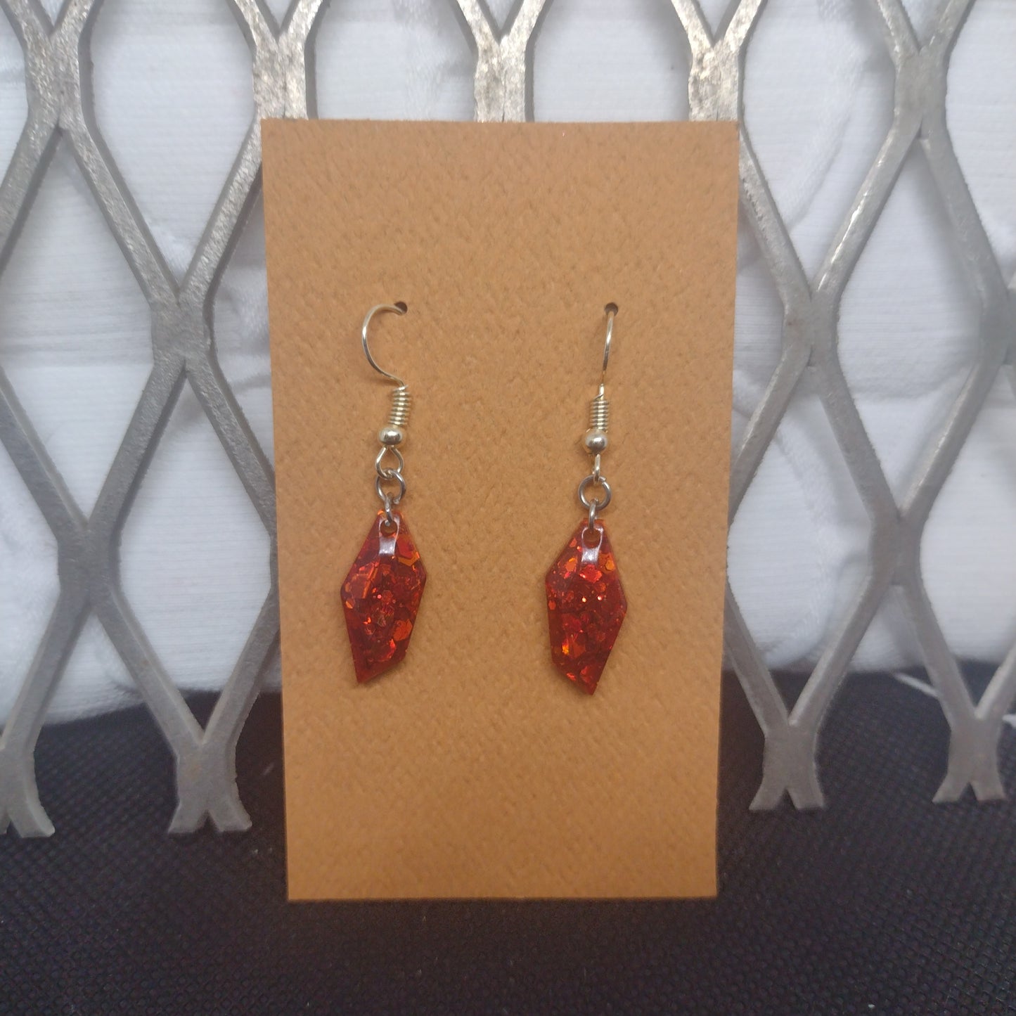 Orange glitter rock shape
