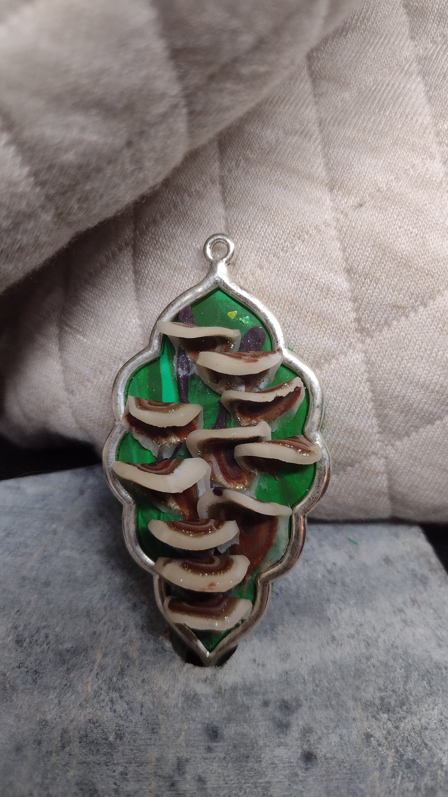 Woodland mushroom pendant
