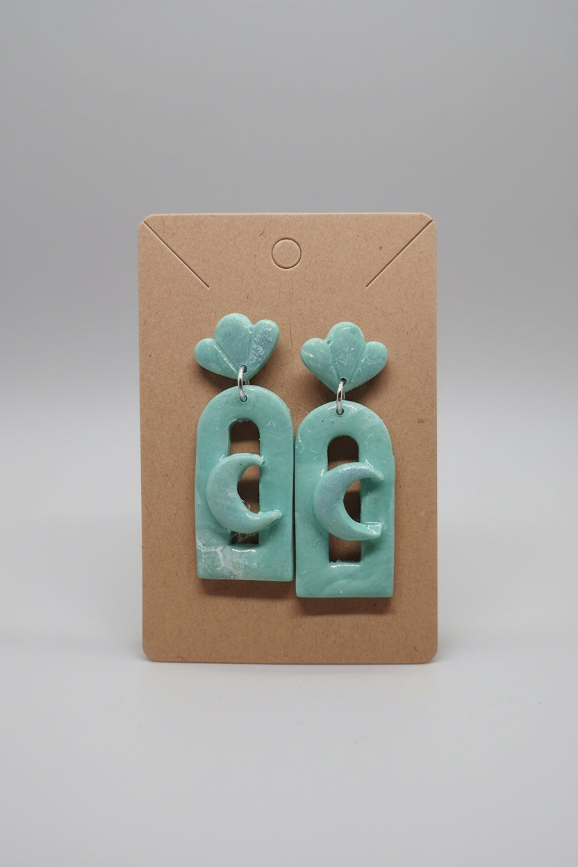 Sea green moon frame