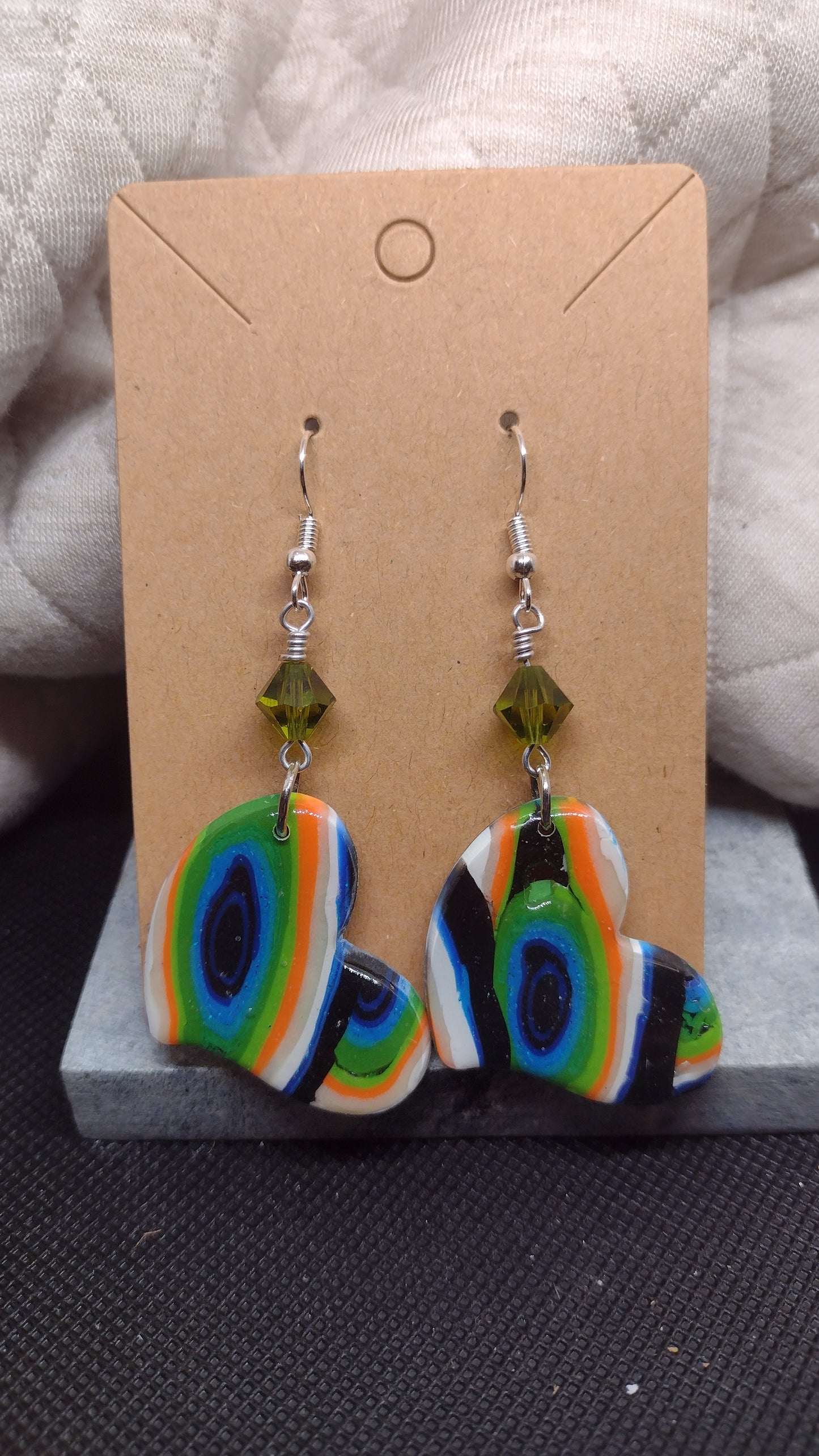 Psychedelic heart with green