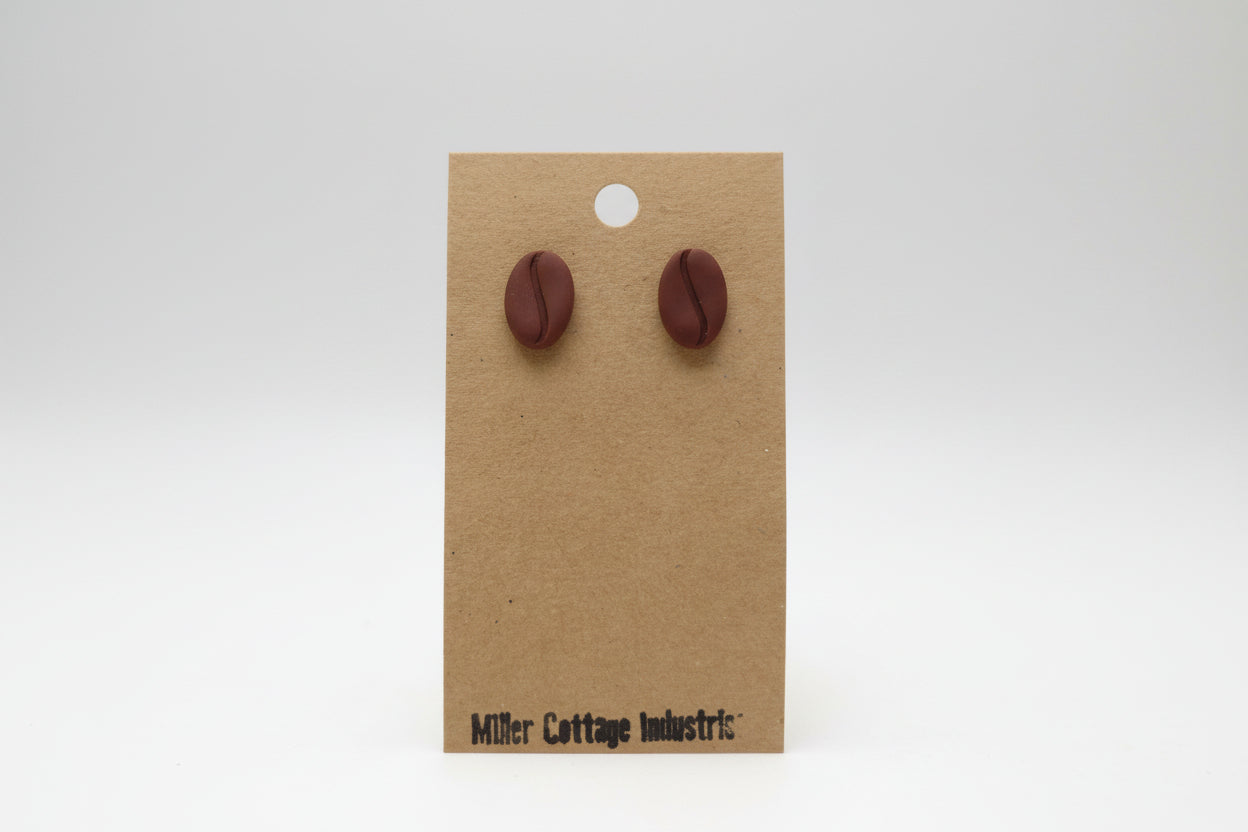 Coffee bean stud