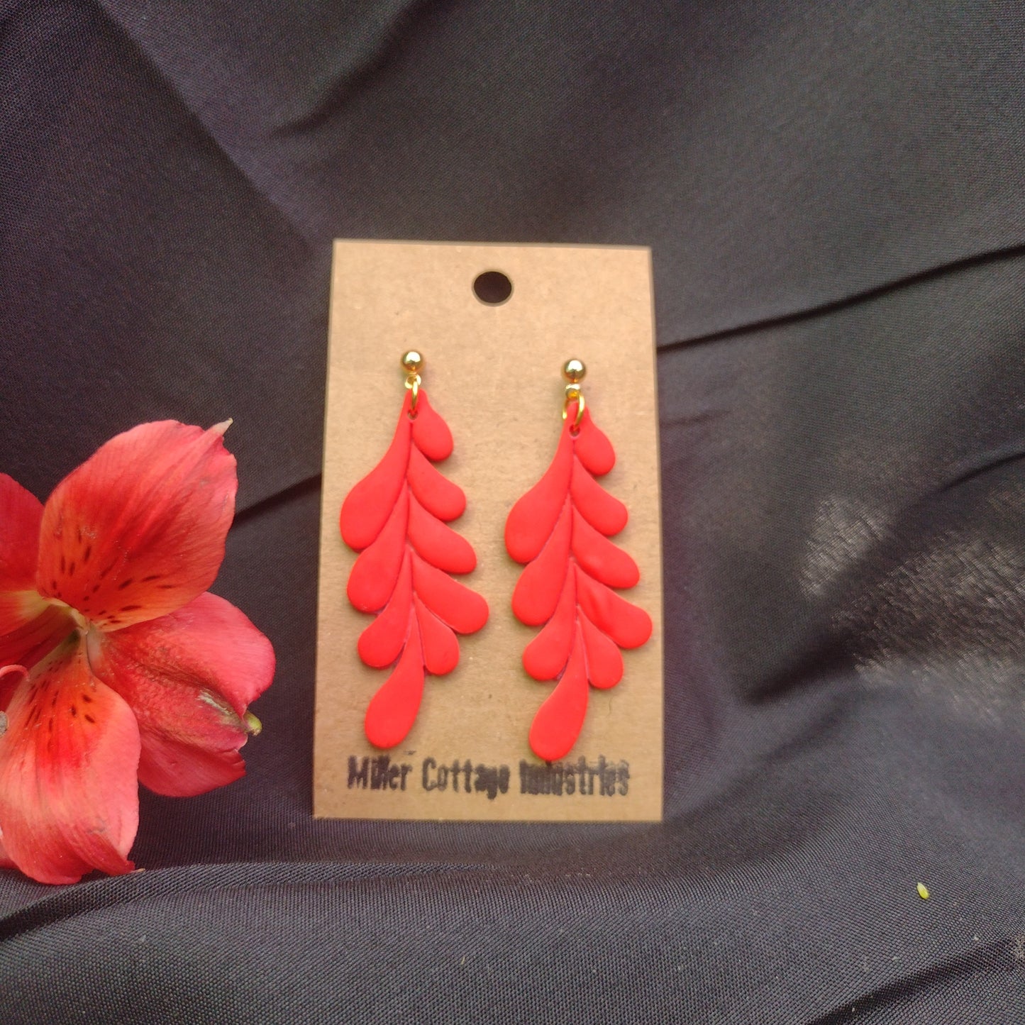 Art Deco red dangles