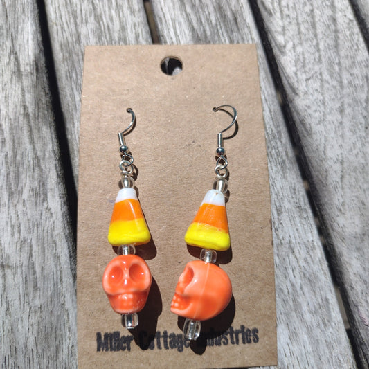 Orange candy corn skulls