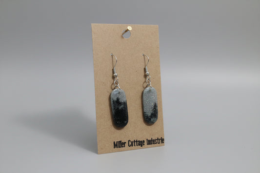 Silver and green forest dangle
