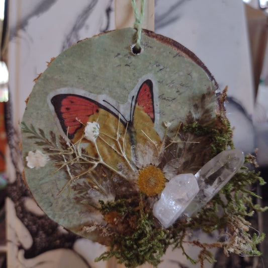 Cottage core crystal ornament