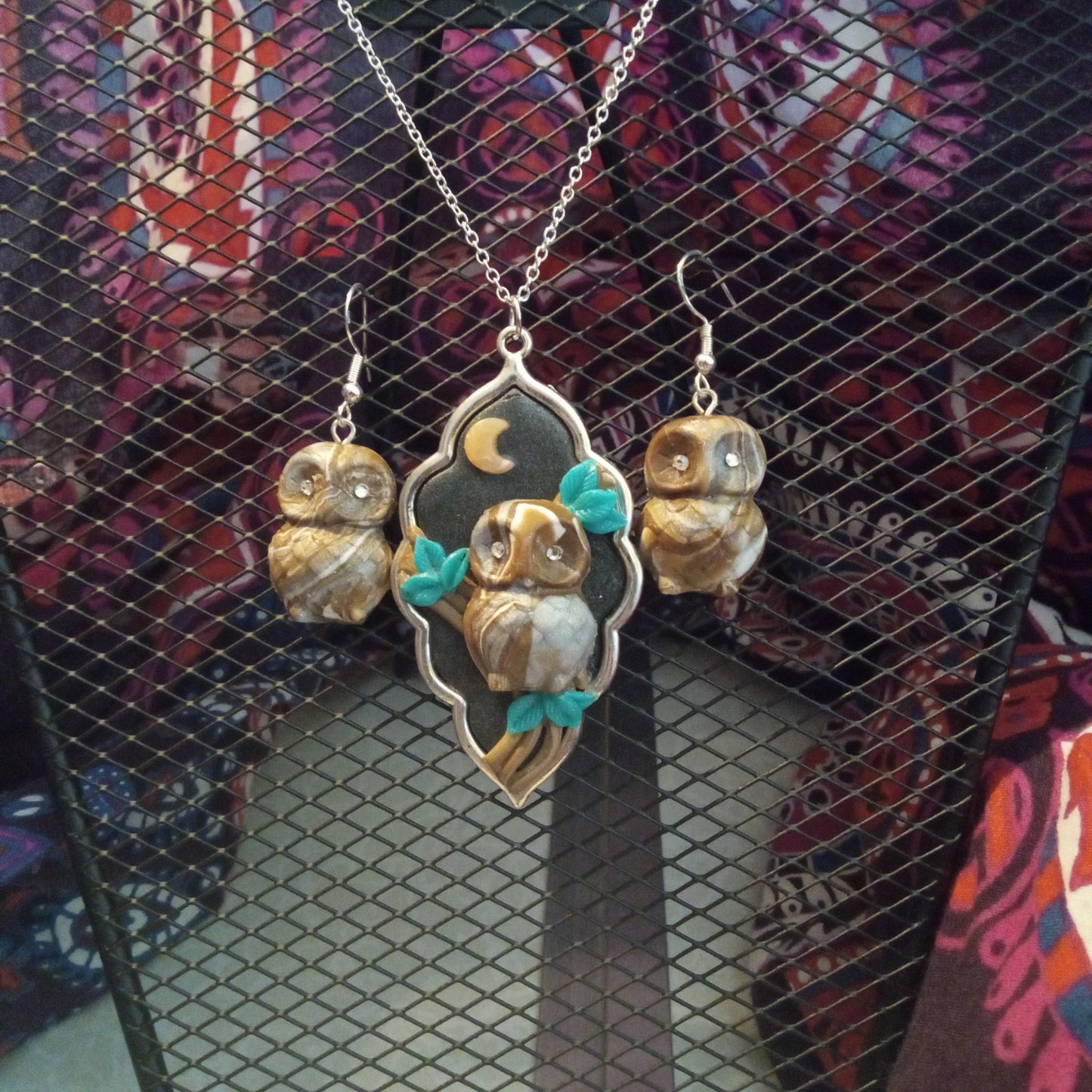 Owl under the moon set