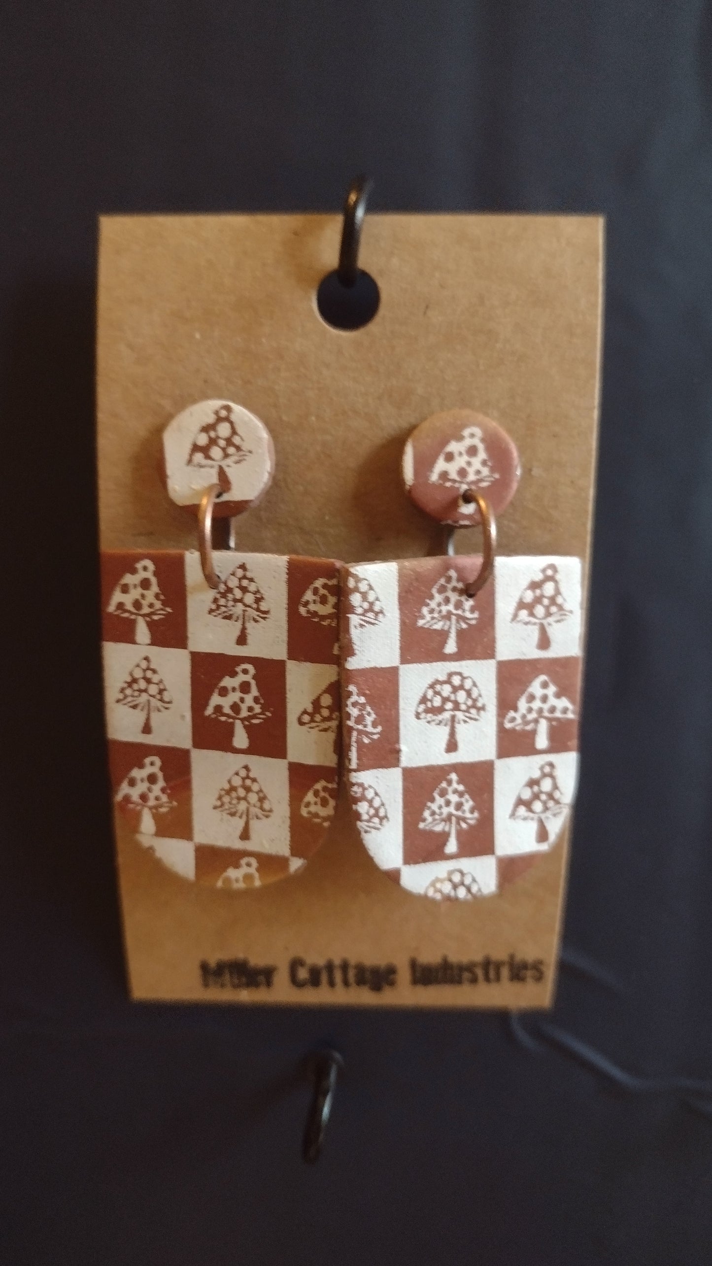 Mushroom print dangle