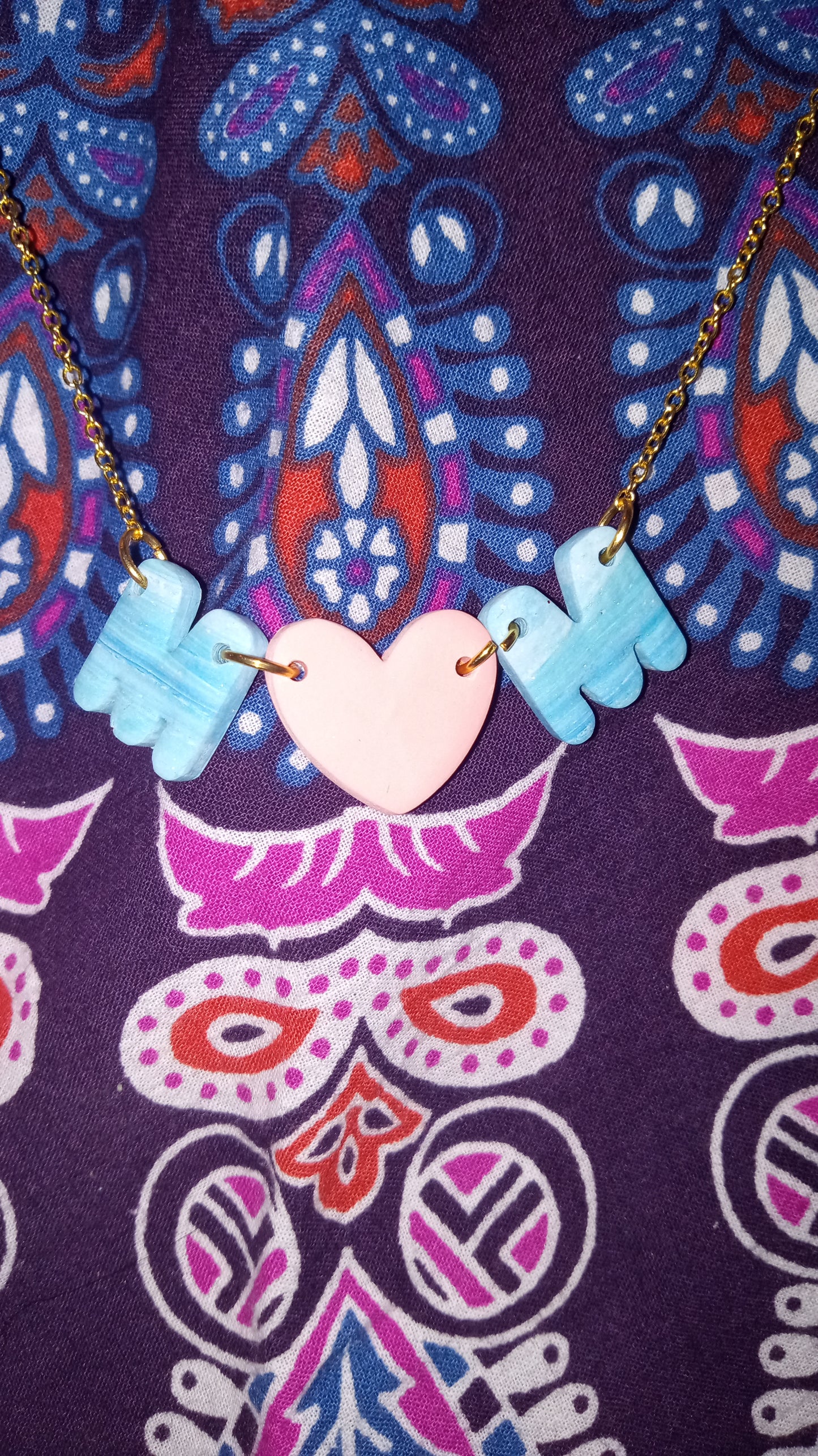 Mom heart necklace