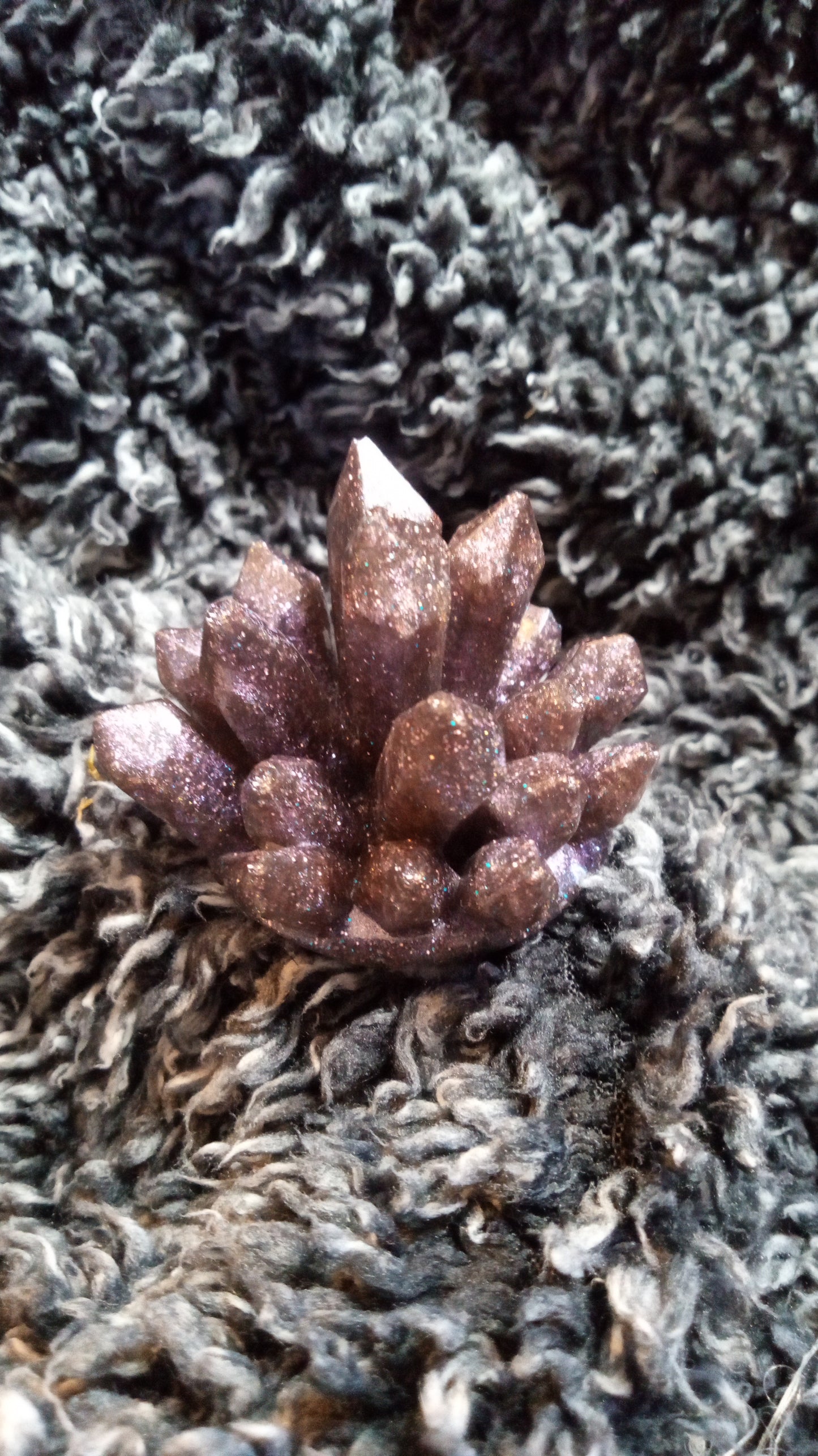 Crystal cluster purple