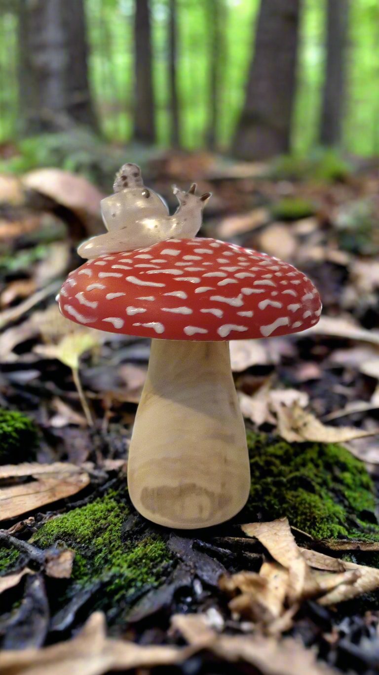Toadstool with snail