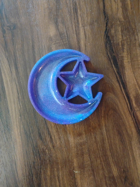 Moon and stars purple tray