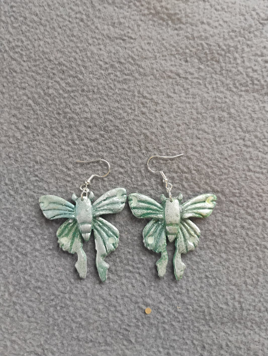 Green and silver LUNA moth