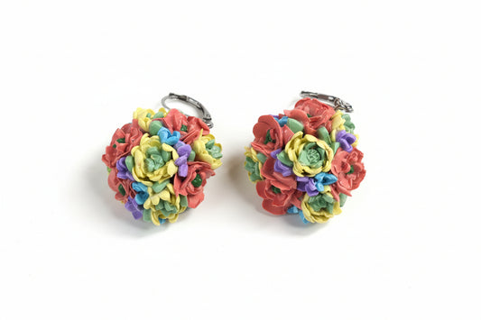 Flower bouquet earrings