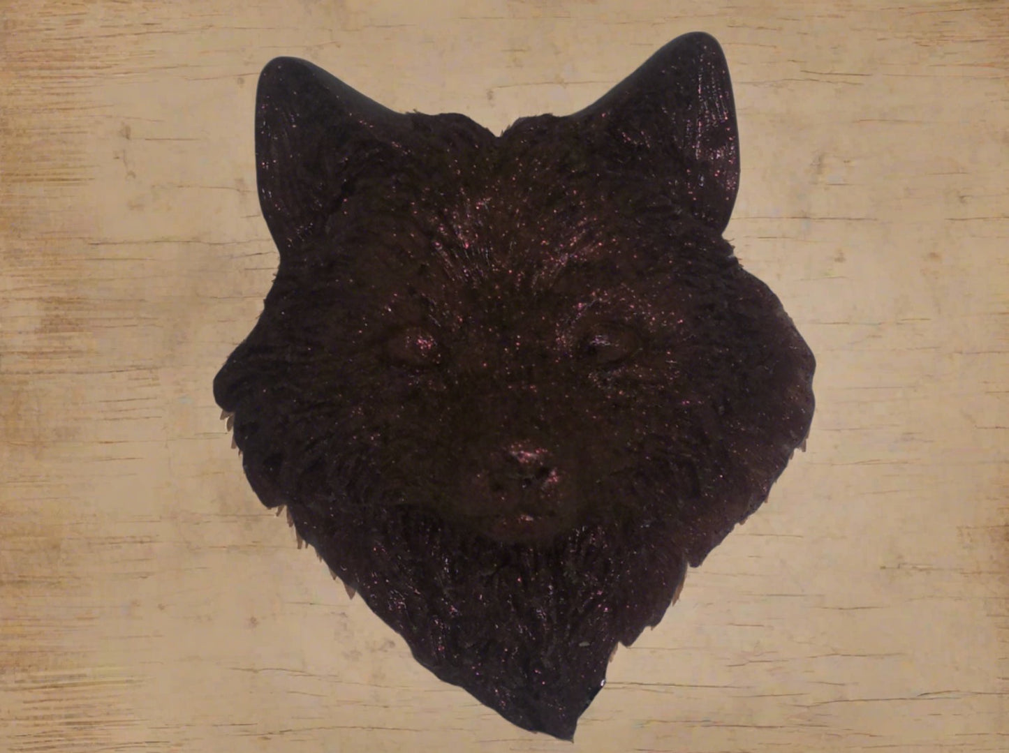 fox magnet brown glitter