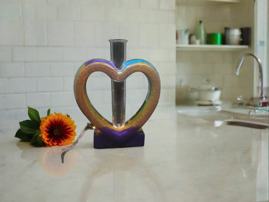 flower heart vase multi