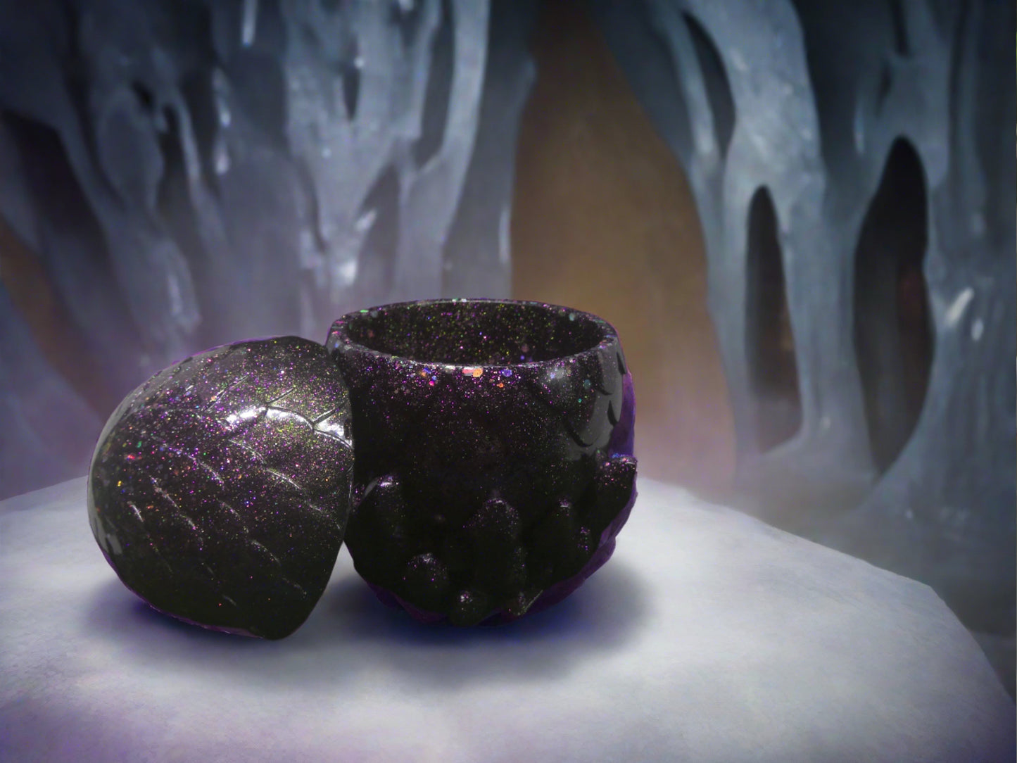 dragon egg glitter and chrome