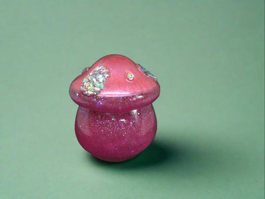 mushroom jar pink