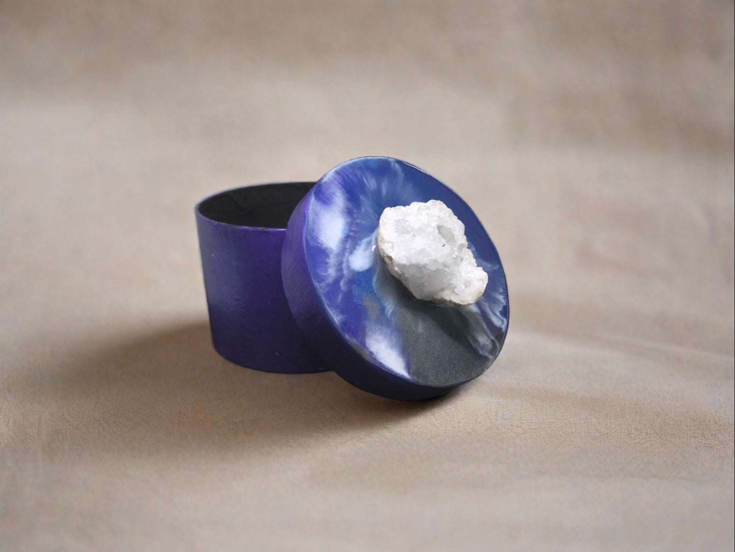 geode container blue and purple
