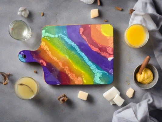cheese board rain bow