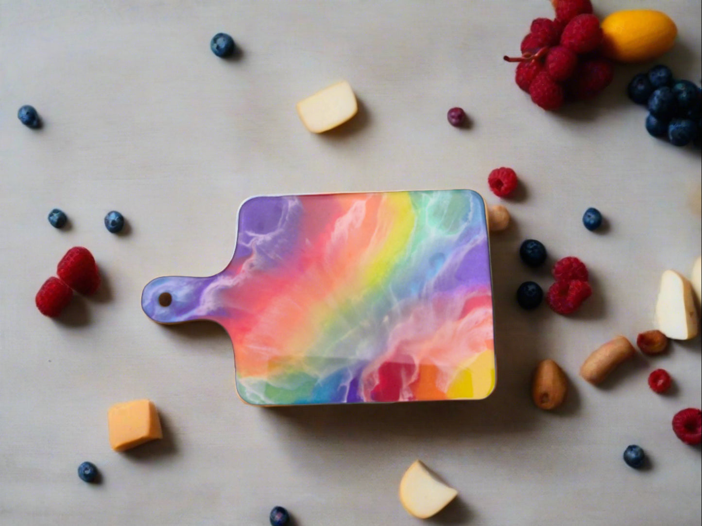 cheese board rain bow