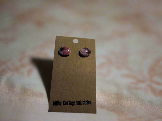 embroidered leaves pumpkin studs