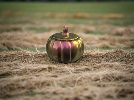 maple chrome pumpkin jar