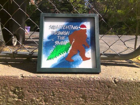 sqautch through the snow