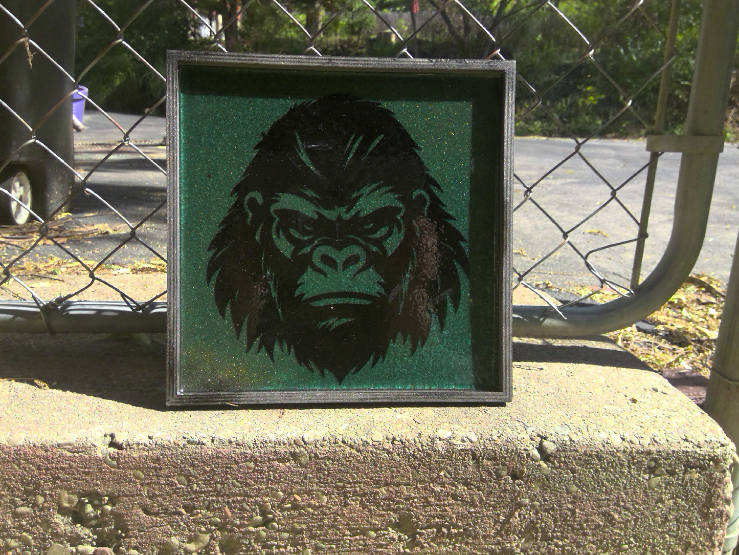 bigfoot face in resin