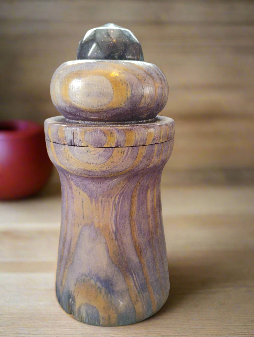 Purple wood jar