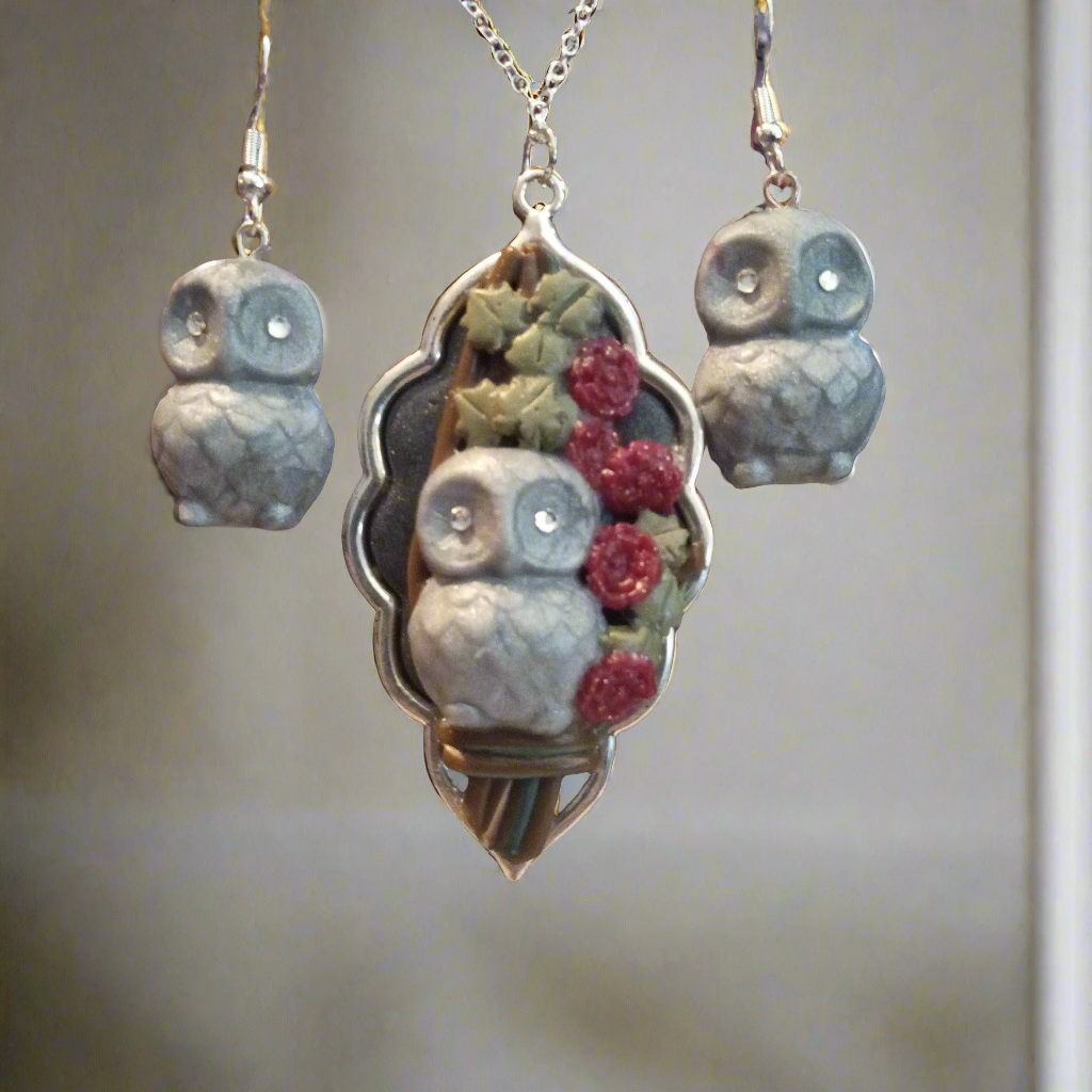 Silver owl set