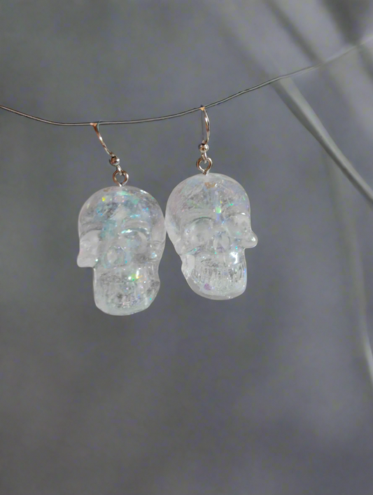 3D skull earrings