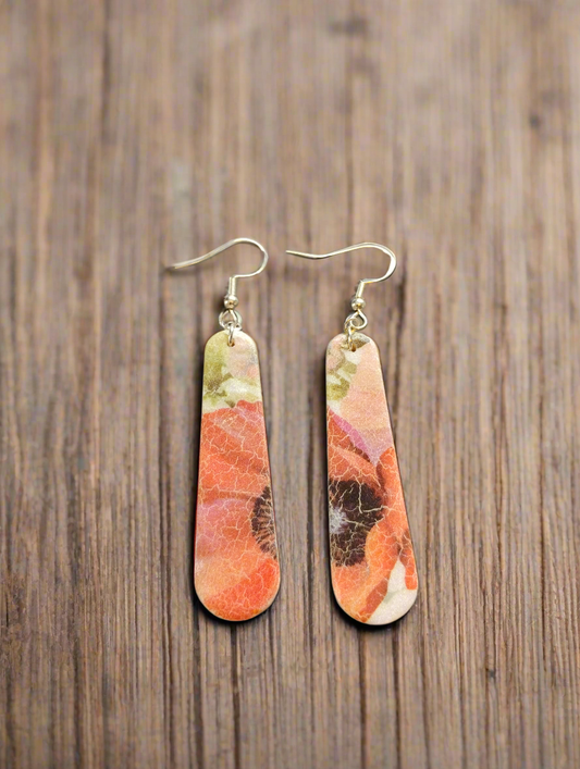 Botanical poppy dangle