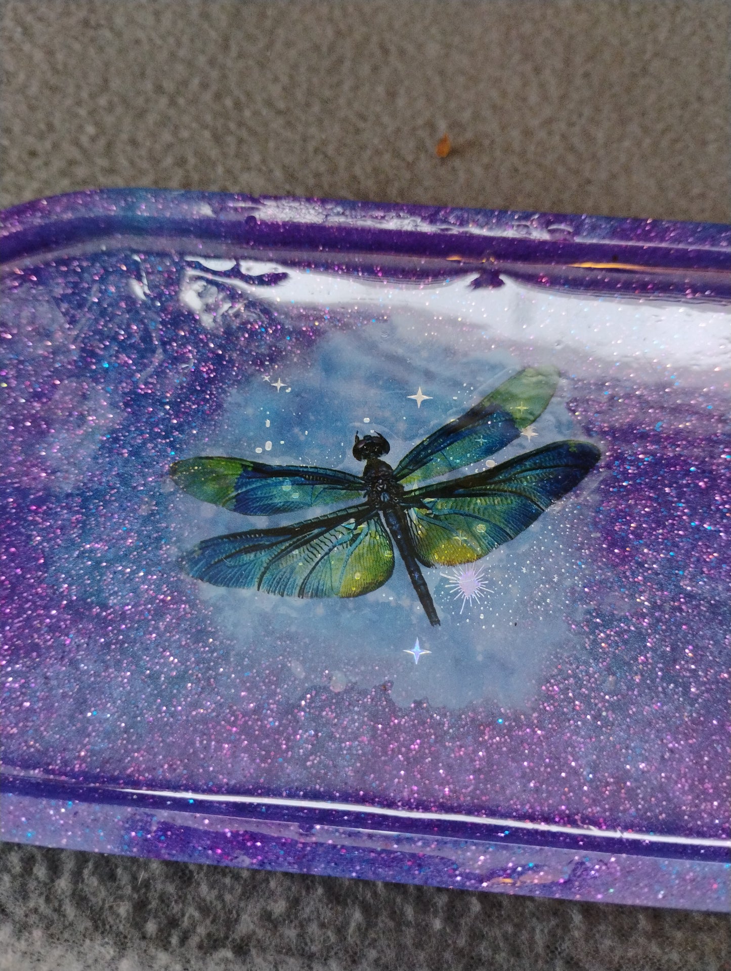 Purple dragonfly tray